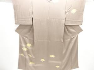 金彩　扇に花模様刺繍一つ紋訪問着